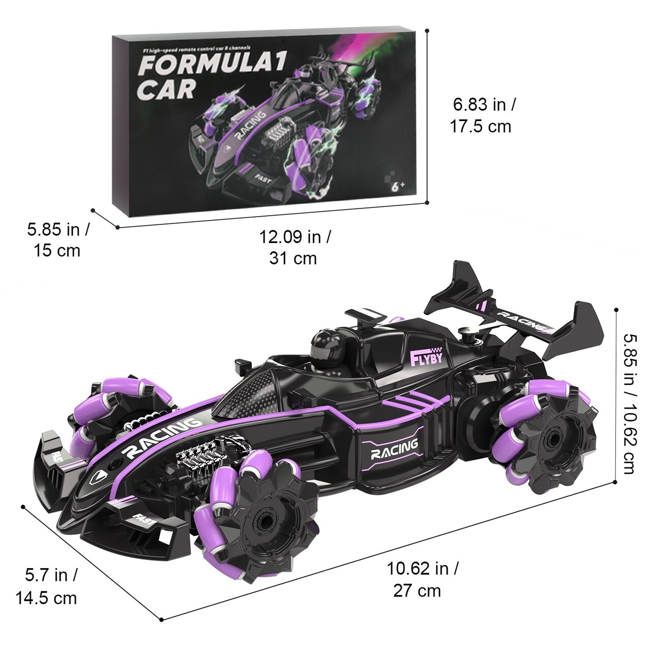 Single Control F1 Racing Purple Remote Control Car Four-Wheel Drive